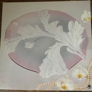 Vintage Mikasa Savoir Vivre Artesia Nouveau 14.5in Glass Cake Plate Germany